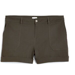 Dark Gray Cargo Shorts with Belt Loops and Classic Fit